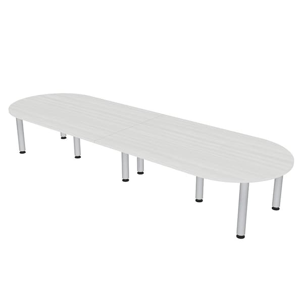 45 in W, 120 in L, 29 in H, Engineered Wood Top, White